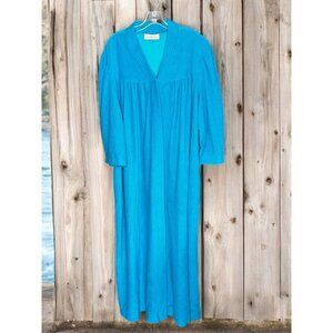 Vintage Vanity Fair Long Teal Robe